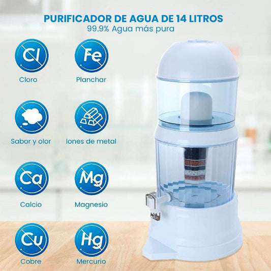 Filtro Purificador de Agua Mineral 14 LITROS